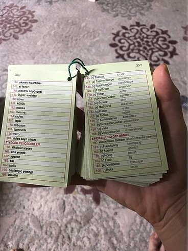  Almanca kelime kartları
