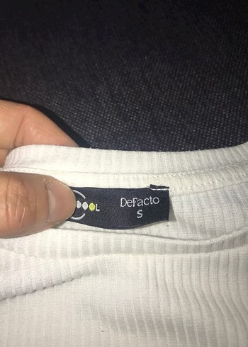 Beyaz Uzun Kollu Mini Crop Top - Görsel 3