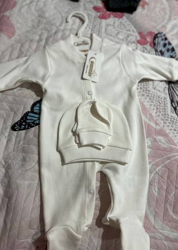 Beyaz Pamuklu Bebek Hastane Kıyafeti - Görsel 2