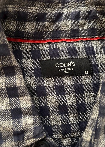 Colins marka Gri Pamuklu Ekose Erkek Gömlek - Görsel 3