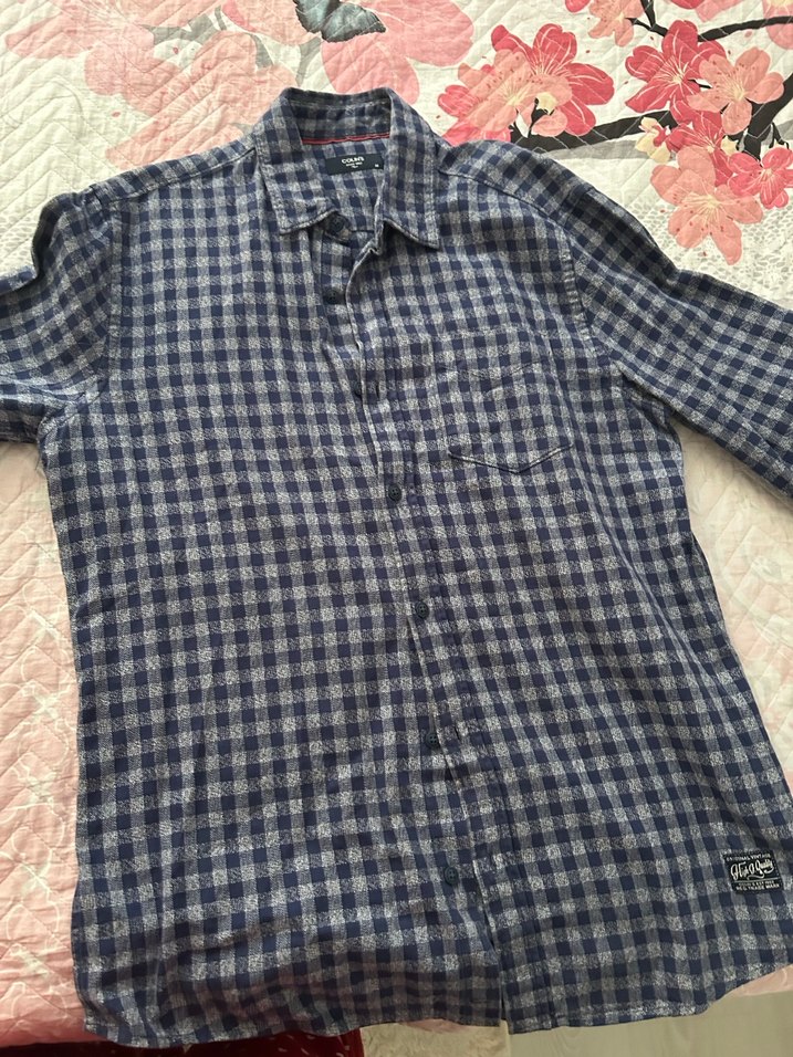 Colins marka Gri Pamuklu Ekose Erkek Gömlek - Görsel 2