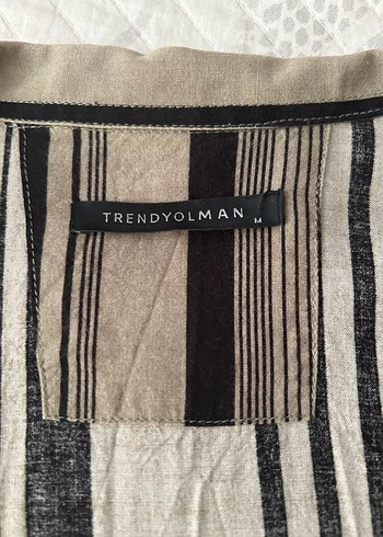 Erkek Gri Kahverengi Çizgili Keten Gömlek - Görsel 2