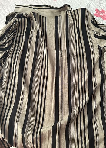 Erkek Gri Kahverengi Çizgili Keten Gömlek - Görsel 3