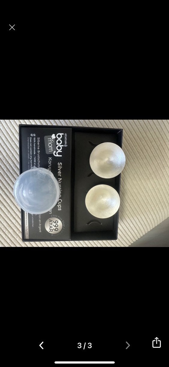 E bebek Baby mom Gümüş Göğüs Koruyucu Kapağı - Görsel 2