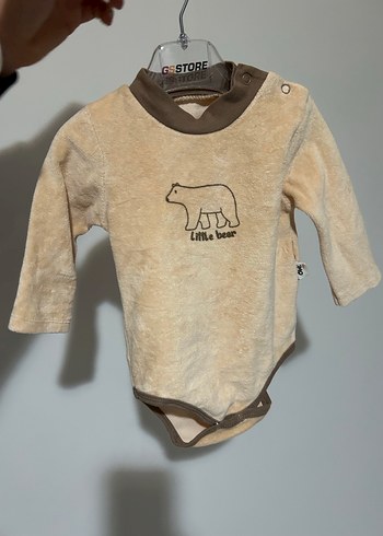 Uzun Kollu Örme Bebek Body - KahverengiTurkuaz - Görsel 4