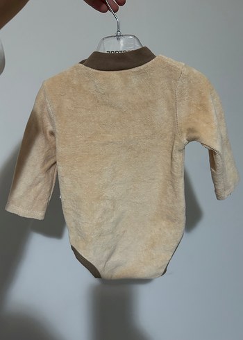 Uzun Kollu Örme Bebek Body - KahverengiTurkuaz - Görsel 6