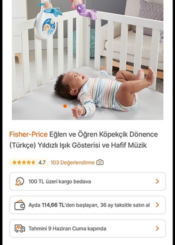Fisher-Price Köpekcik Dönence - Işıklı ve Müzikli - Görsel 2