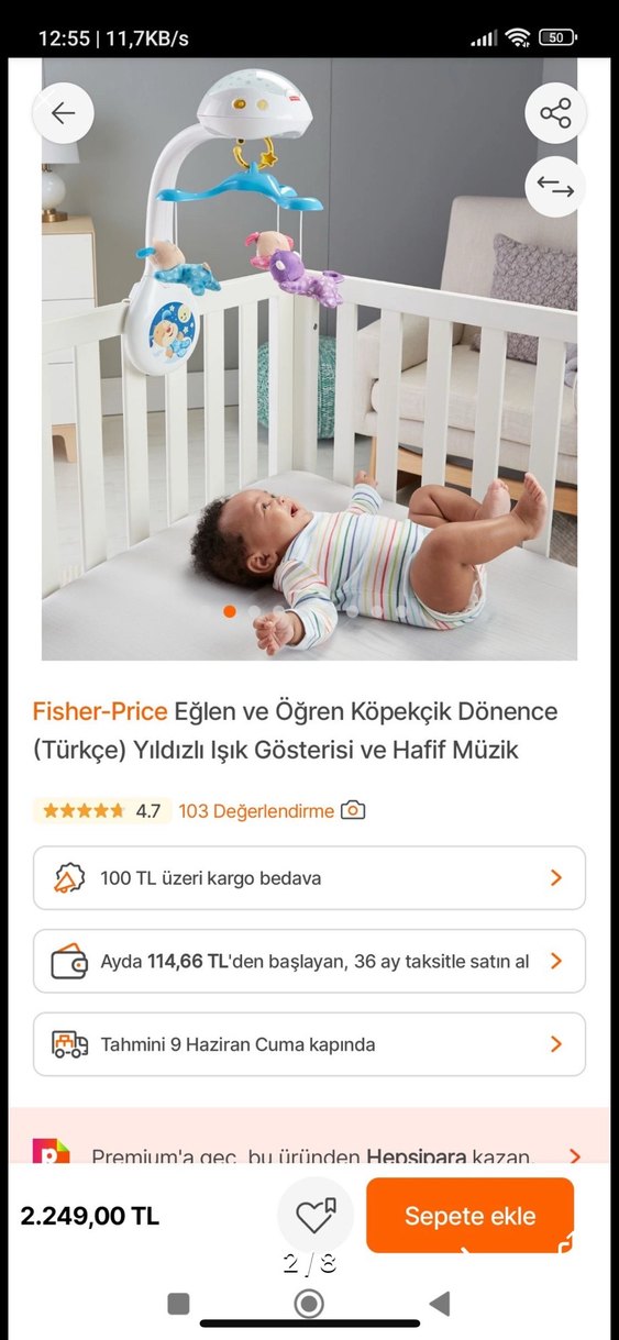 Fisher-Price Köpekcik Dönence - Işıklı ve Müzikli - Görsel 2