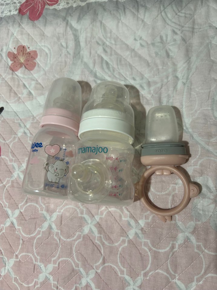 Mamajoo Pembe Bebek Biberonu ve Emzik Seti - Görsel 2