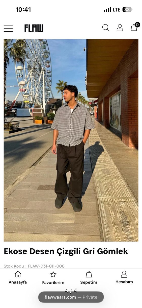 cizgili cropped gomlek - Görsel 4