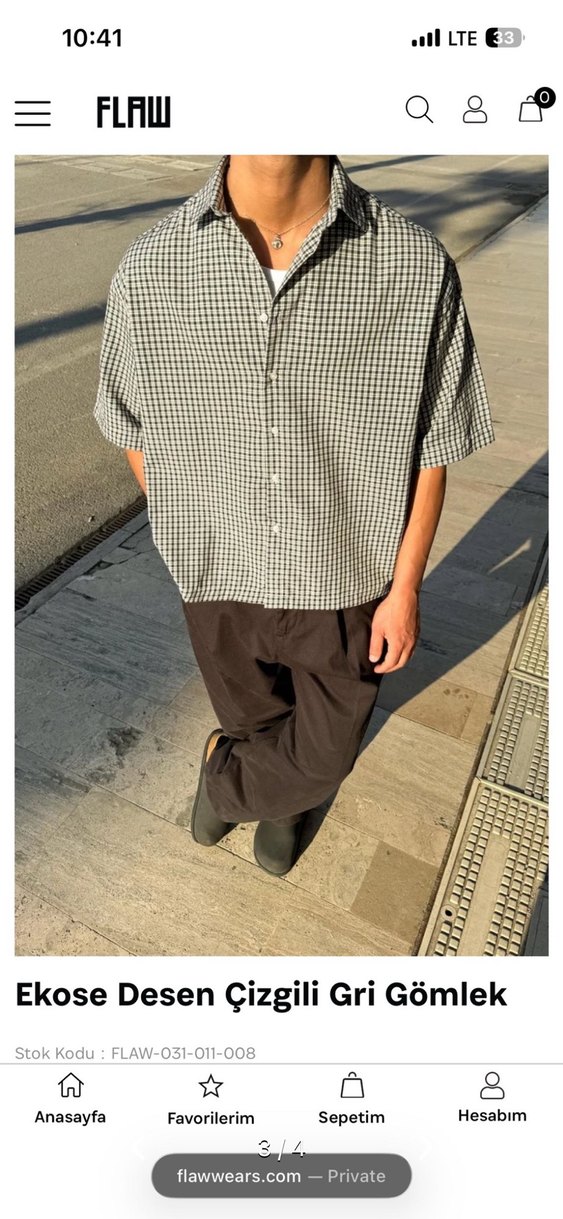 cizgili cropped gomlek - Görsel 3