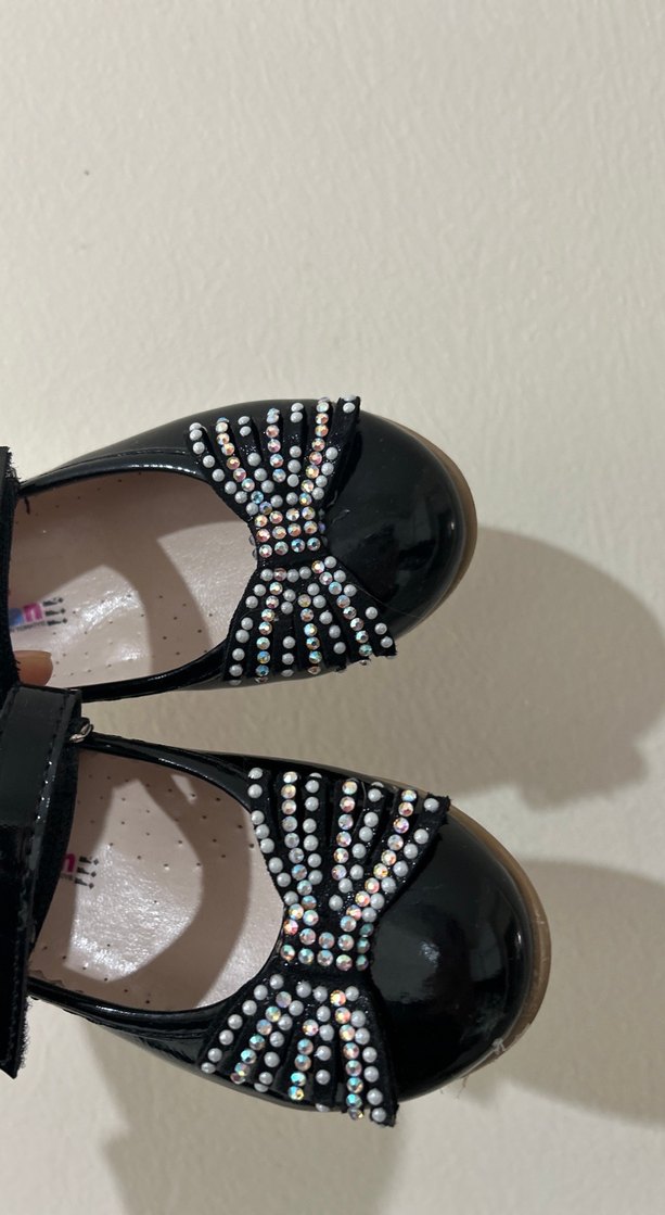 Kız Çocuk Siyah Fiyonklu Babet - Görsel 2