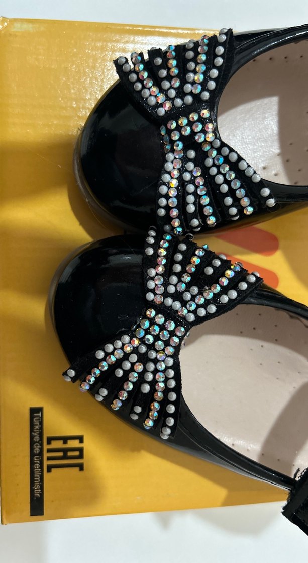 Kız Çocuk Siyah Fiyonklu Babet - Görsel 4