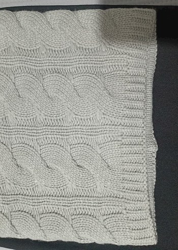 Gri Örgü boyunluk - Görsel 2