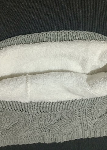 Gri Örgü boyunluk - Görsel 5
