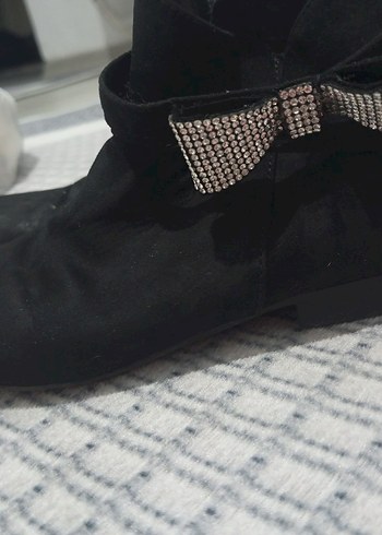 çocuk Siyah Lastik Topuklu Goth Çizme - Görsel 2