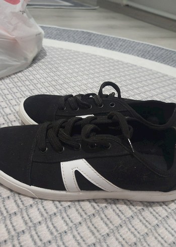 Kadın Siyah Bağcıklı Dolgu Topuk Spor Ayakkabı - Görsel 2