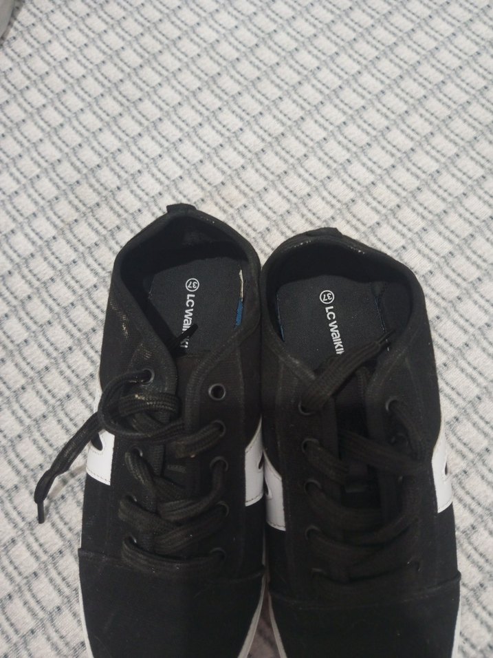 Kadın Siyah Bağcıklı Dolgu Topuk Spor Ayakkabı - Görsel 3