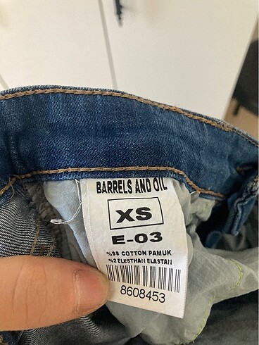 34 Beden mavi Renk Kot midi uzun etek