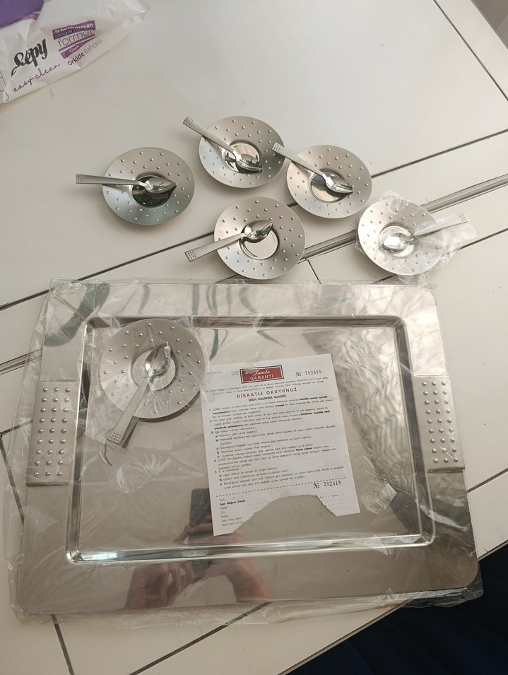 Jumbo Tepsi ve Çay Tabağı Seti - Görsel 2