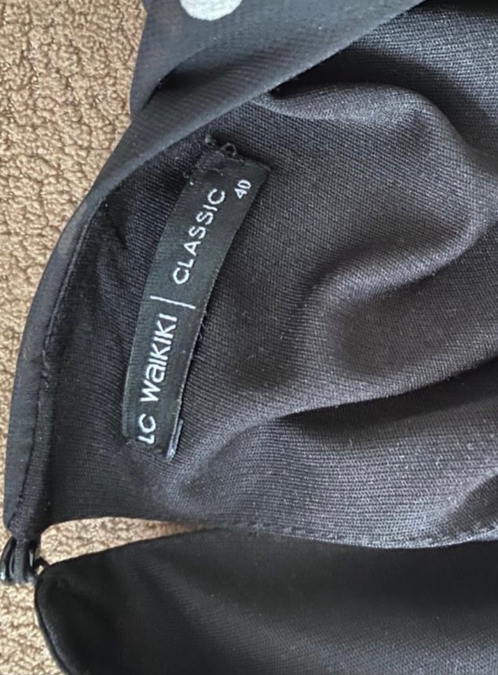 Siyah Puantiyeli Midi Elbise - Görsel 3