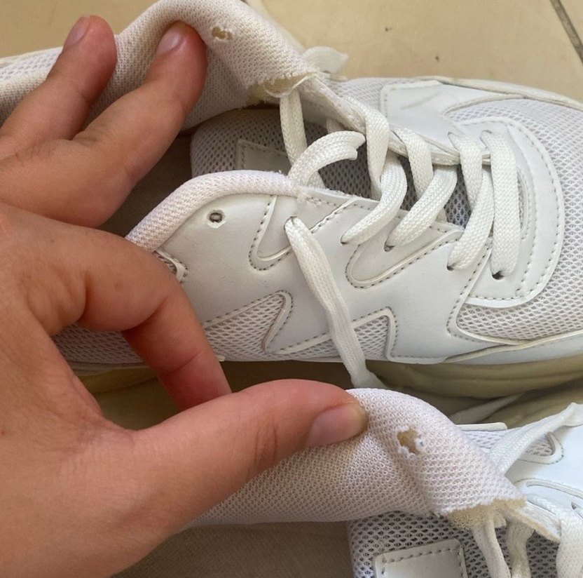 Beyaz Bağcıklı Kadın Spor Ayakkabı - Görsel 3