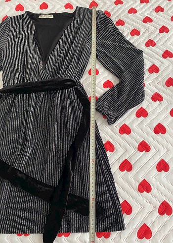 V Yaka Pilili Strappy Gri Abiye Elbise - Görsel 9