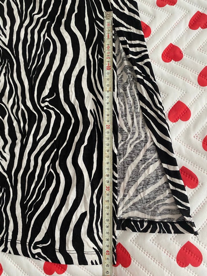 Zebra Desenli Uzun Elbise - Görsel 5