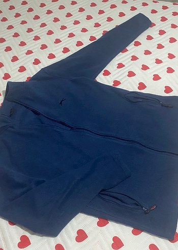 Erkek Mavi Fermuarlı Uzun Kollu Polar - Görsel 2