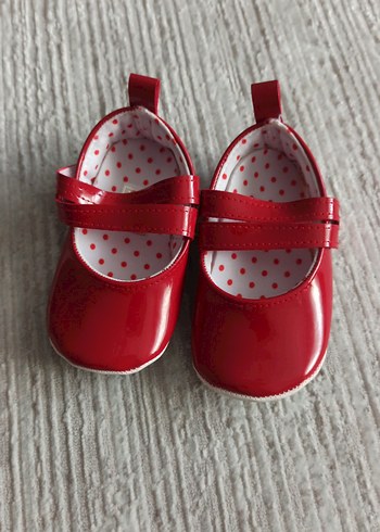 Kız Çocuk Kırmızı Tokalı Babet Ayakkabı - Görsel 3