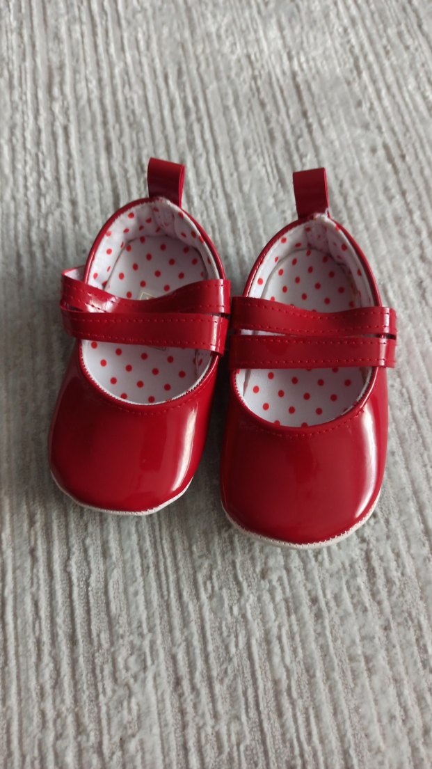 Kız Çocuk Kırmızı Tokalı Babet Ayakkabı - Görsel 4