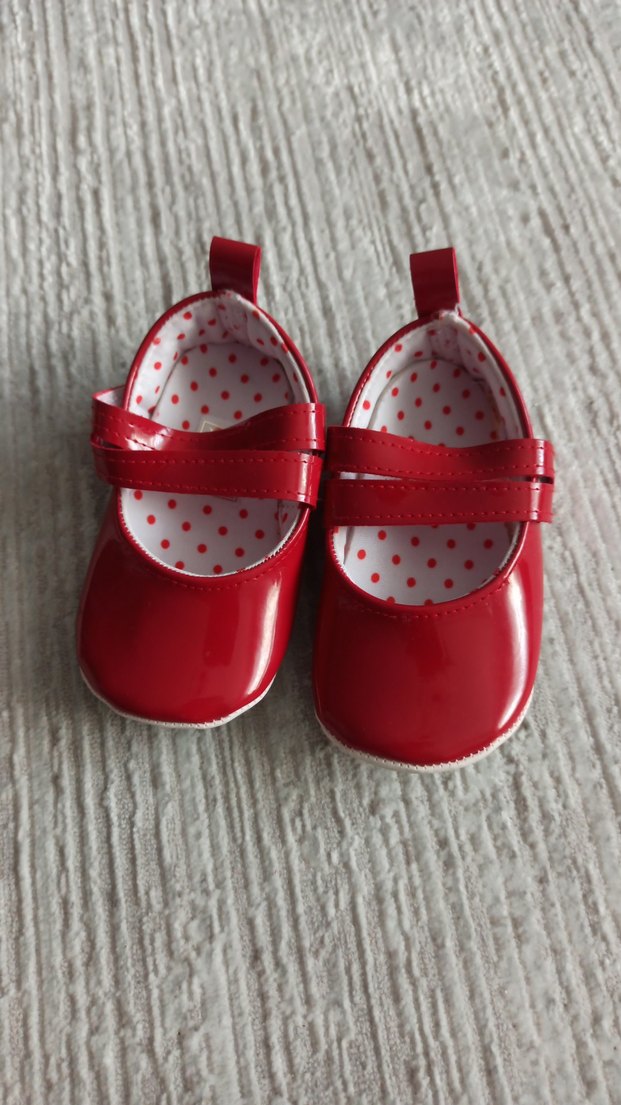 Kız Çocuk Kırmızı Tokalı Babet Ayakkabı - Görsel 3