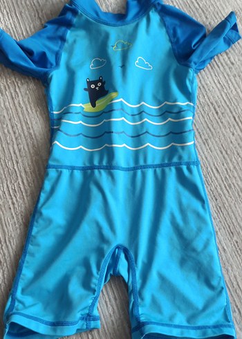 Mavi Erkek Çocuk Kısa Kollu Mayo - Görsel 4