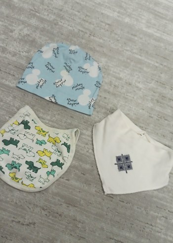 Bebek Önlüğü Seti, Desenli, Pastel Renkli - Görsel 3