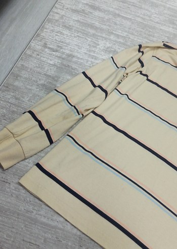 Uzun Kollu Bej Erkek Polo Tişört - Görsel 3