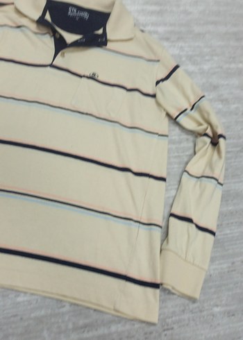 Uzun Kollu Bej Erkek Polo Tişört - Görsel 2