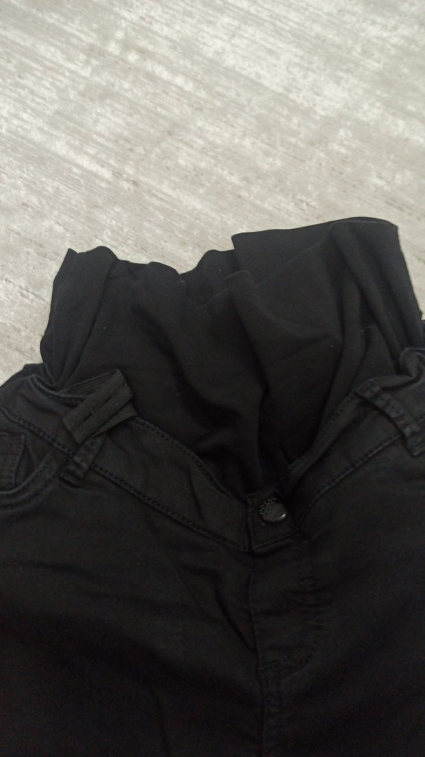Siyah Normal Kesim Hamile Denim Pantolon - Görsel 3