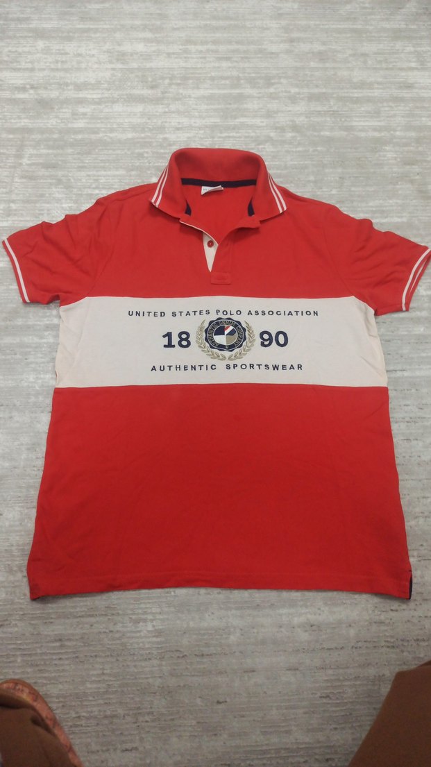 Kırmızı Düğmeli Erkek Polo Tişört - Görsel 2