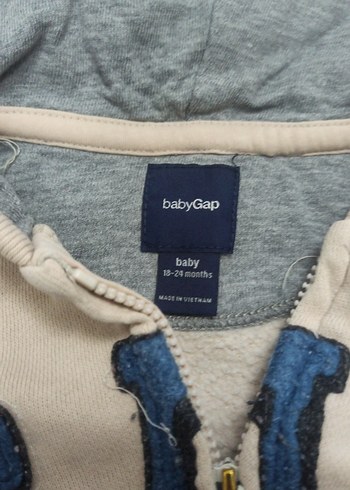 Kapüşonlu Fermuarlı Erkek Çocuk Bej Sweatshirt - Görsel 4