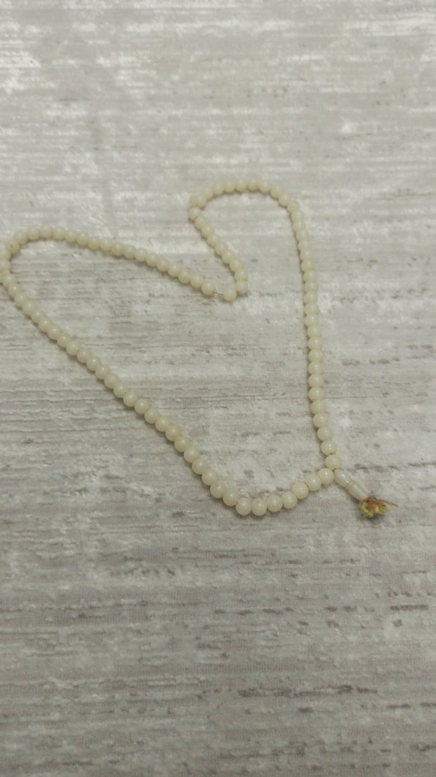 Beyaz Minimalist Erkek Tesbih - Görsel 2