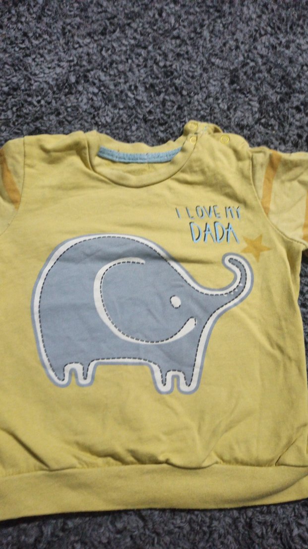 Sarı Düğmeli Erkek Çocuk Kısa Kollu Sweatshirt - Görsel 4