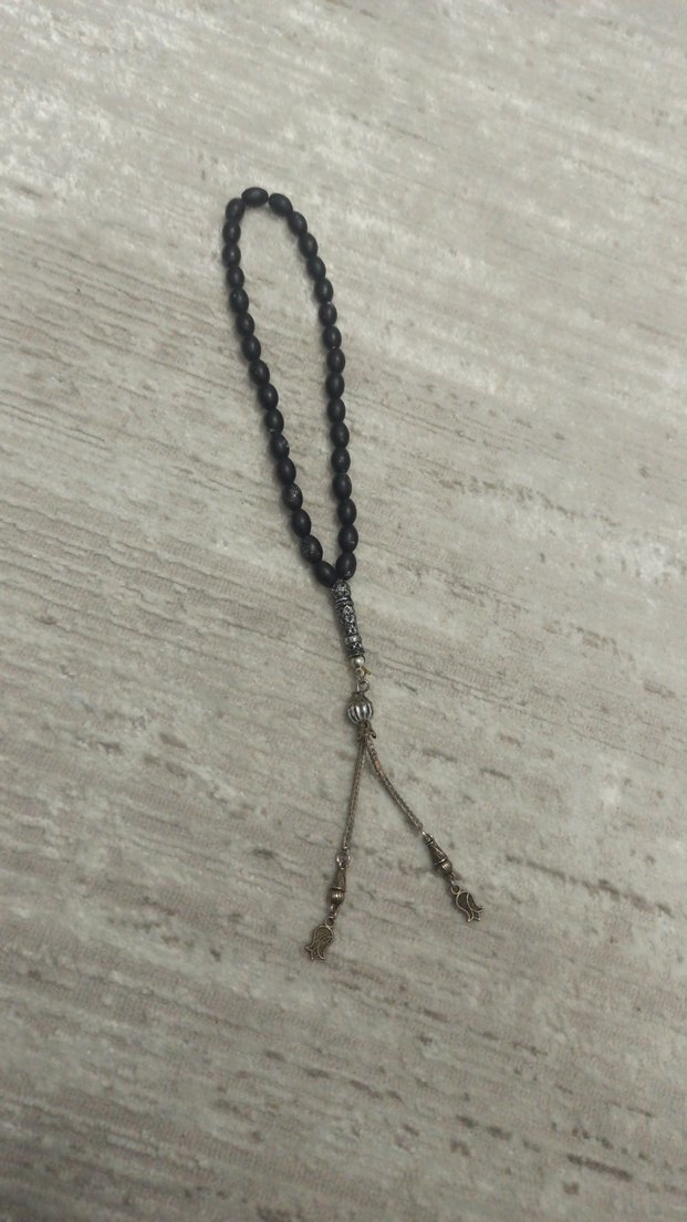 Gri Minimalist Erkek Tesbih Boncukları - Görsel 2