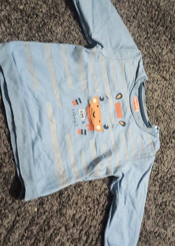 Erkek Çocuk Gri Uzun Kollu Zebra Baskılı Sweatshirt - Görsel 3