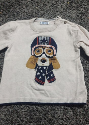 Erkek Çocuk Beyaz Triko Sweatshirt - Görsel 2