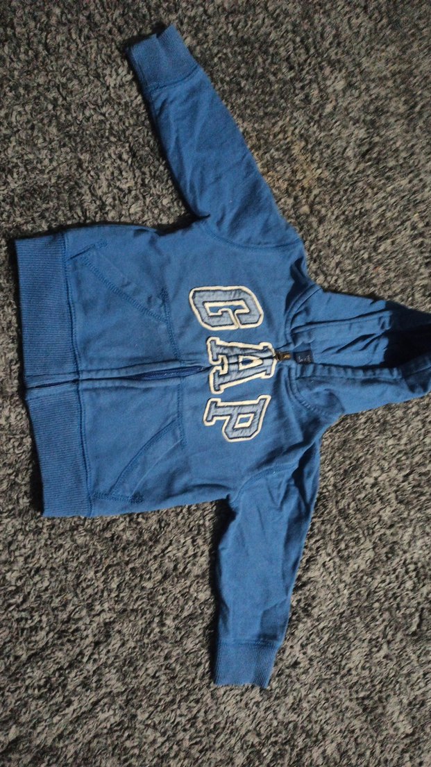 Erkek Çocuk Mavi Kapüşonlu Fermuarlı Sweatshirt - Görsel 3