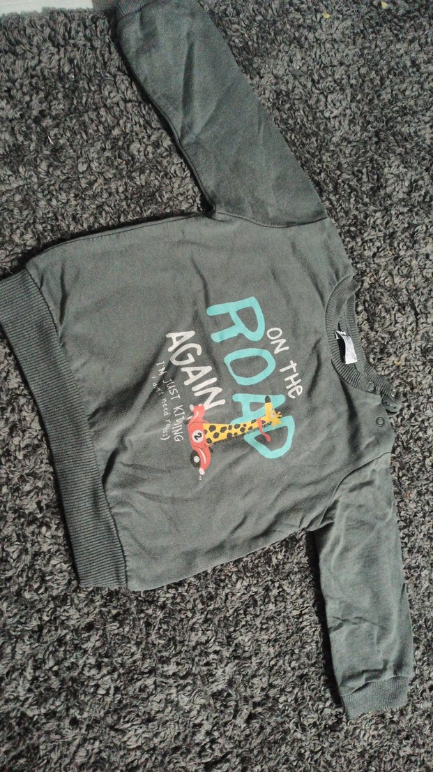 Gri Baskılı Erkek Çocuk Sweatshirt - Görsel 2