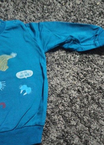 Mavi Baskılı Erkek Çocuk Sweatshirt - Görsel 4