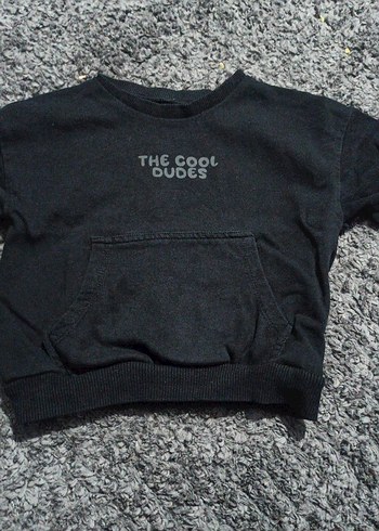 Gri Erkek Çocuk Sweatshirt, Yumuşak Kumaşlı - Görsel 2