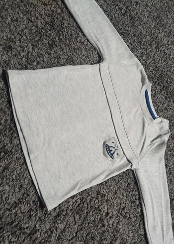 Düğmeli Gri Erkek Çocuk Sweatshirt - Görsel 3