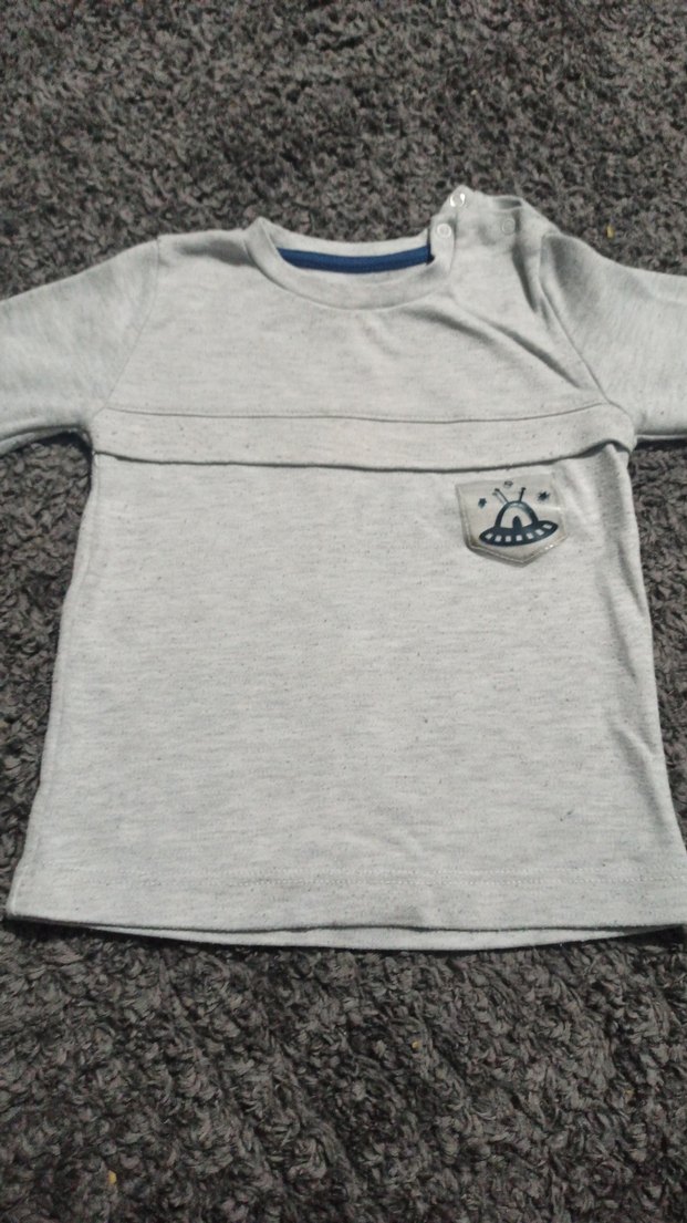 Düğmeli Gri Erkek Çocuk Sweatshirt - Görsel 2